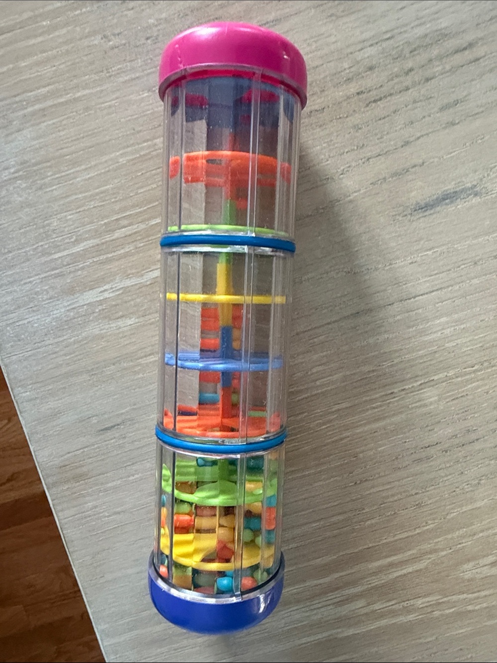 Stackable Colorful Rainstick Toy - Pink & Blue